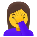 Woman Facepalming emoji on Google