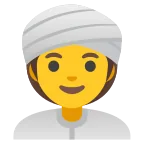 Woman Wearing Turban emoji on Google