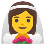 Woman with Veil emoji on Google