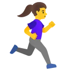 Woman Running: Facing Right emoji on Google
