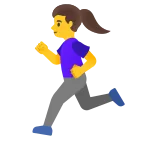Emoji Mujer corriendo en Google