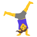 Emoji Mujer dando una voltereta lateral en Google