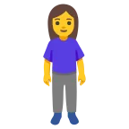 Emoji Mujer de pie en Google