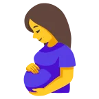 Emoji Mujer embarazada en Google