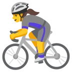Woman Biking emoji on Google