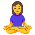 Woman in Lotus Position emoji on Google