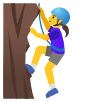Woman Climbing emoji on Google