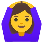 Emoji Mujer haciendo el gesto de "de acuerdo" en Google