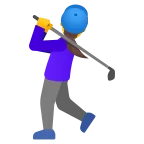 Woman Golfing emoji on Google