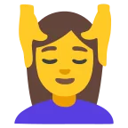 Woman Getting Massage emoji on Google