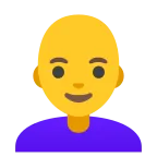 Woman: Bald emoji on Google