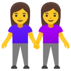 Emoji Mujeres de la mano en Google