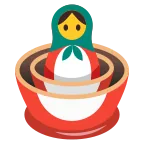 Emoji Muñeca rusa en Google