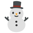 Emoji Muñeco de nieve en Google
