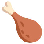 Emoji Muslo de pollo en Google