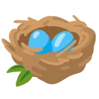Nest with Eggs emoji on Google