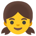 Emoji Niña en Google