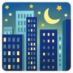 Night with Stars emoji on Google