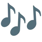 Emoji Notas musicales en Google