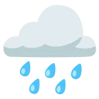 Cloud with Rain emoji on Google