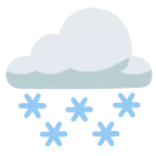 Cloud with Snow emoji on Google