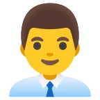 Emoji Oficinista hombre en Google