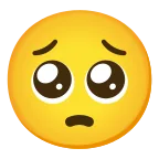 Emoji Ojitos suplicantes en Android