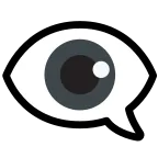 Eye in Speech Bubble emoji on Google