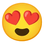Emoji Ojos de corazón en Android