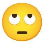 Emoji Ojos en blanco en Android