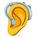 Emoji Oreja con audífono en Google