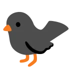 Emoji Pájaro negro en Google