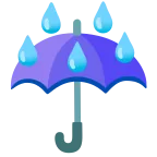 Emoji Paraguas con gotas de lluvia en Google