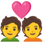 Emoji Pareja enamorada en Google
