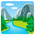Emoji Parque nacional en Google