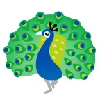 Emoji Pavo real en Google