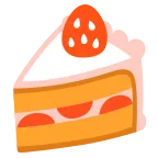 Emoji Pedazo de torta en Google