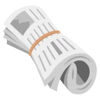 Rolled-Up Newspaper emoji on Google