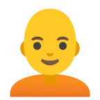 Person: Bald emoji on Google