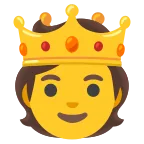 Person with Crown emoji on Google