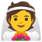 Person with Veil emoji on Google