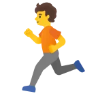 Person Running emoji on Google
