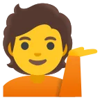Emoji Persona de mostrador de información en Google