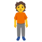 Person Standing emoji on Google