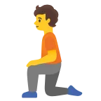Person Kneeling emoji on Google