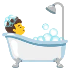 Emoji Persona en la bañera en Google