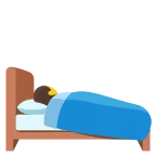 Emoji Persona en la cama en Google