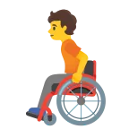 Person in Manual Wheelchair emoji on Google