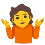 Emoji Persona encogida de hombros en Android