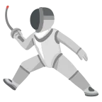 Emoji Persona haciendo esgrima en Google
